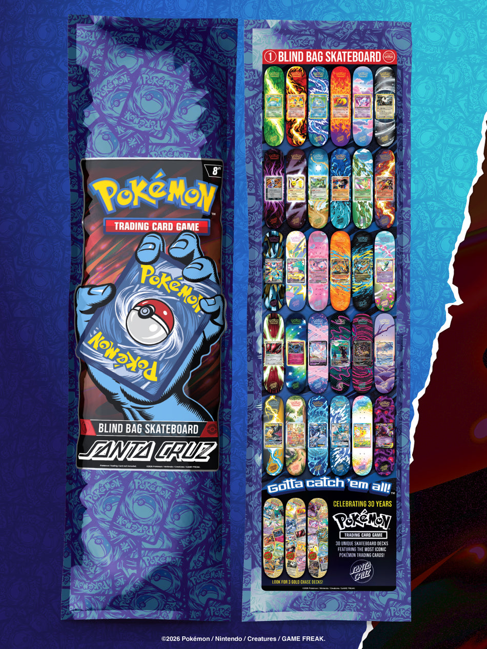Santa Cruz x Pokémon™ TCG Limited Edition Assorted Blind Bag 8.0" x 31.6" Deck
