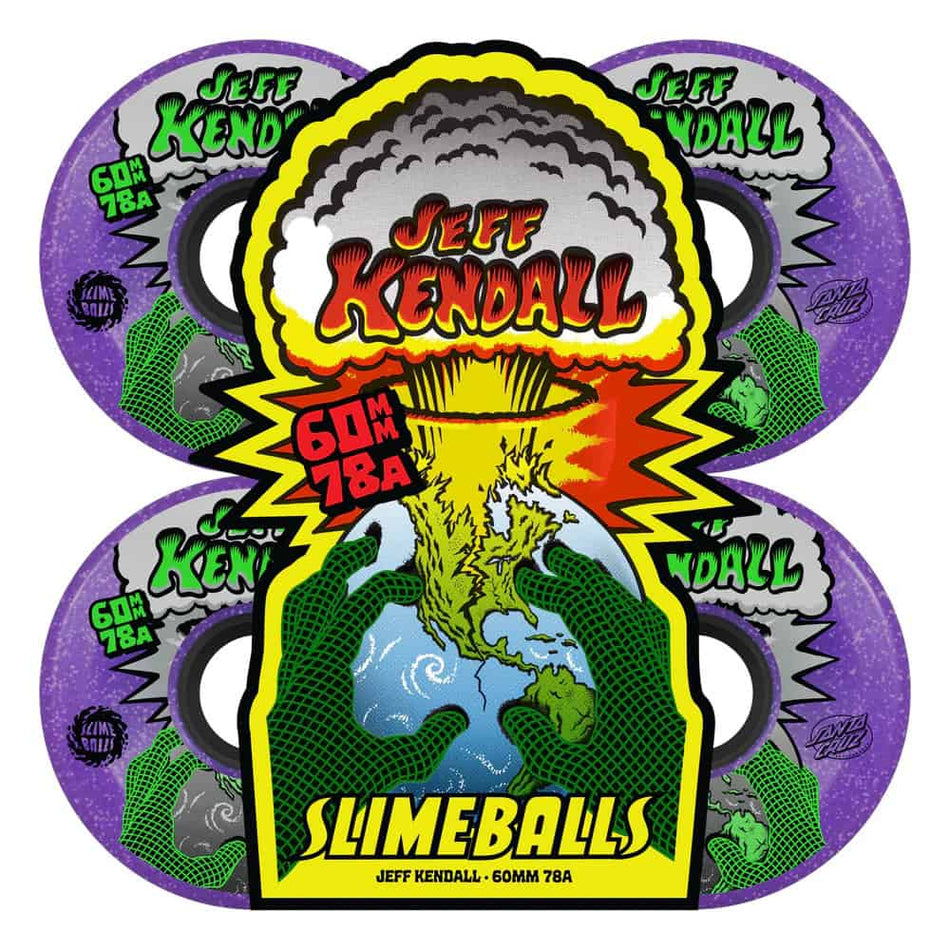 Slime Balls Jeff Kendall EOTW Reissue Purple Glitter OG 60mm 78a Wheels - PRE-ORDER