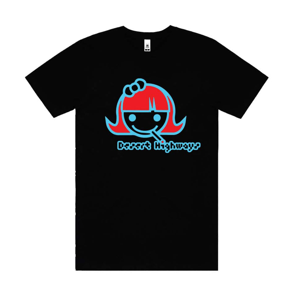 Desert Highways Smoking Girl Tee - Black