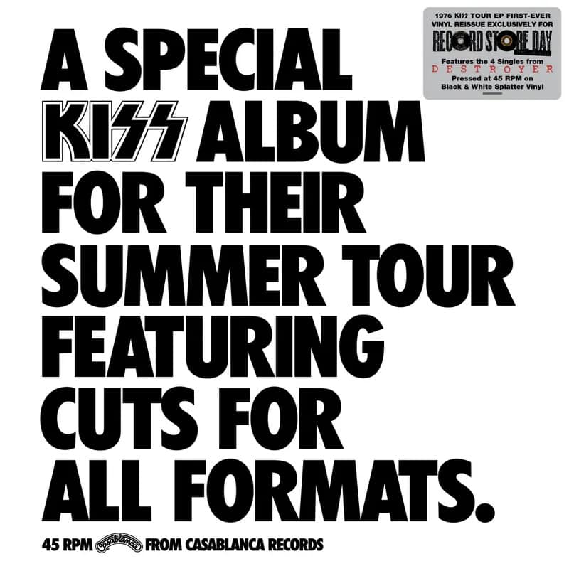 KISS - Special KISS Tour EP Black & White Splatter RSD 2026 LP Vinyl