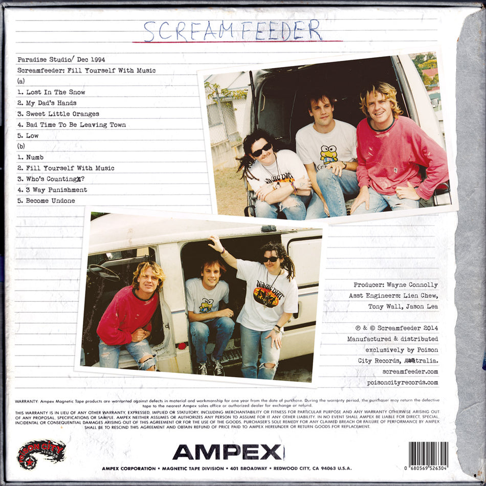 Screamfeeder - Fill Yourself With Music LP - White Vinyl